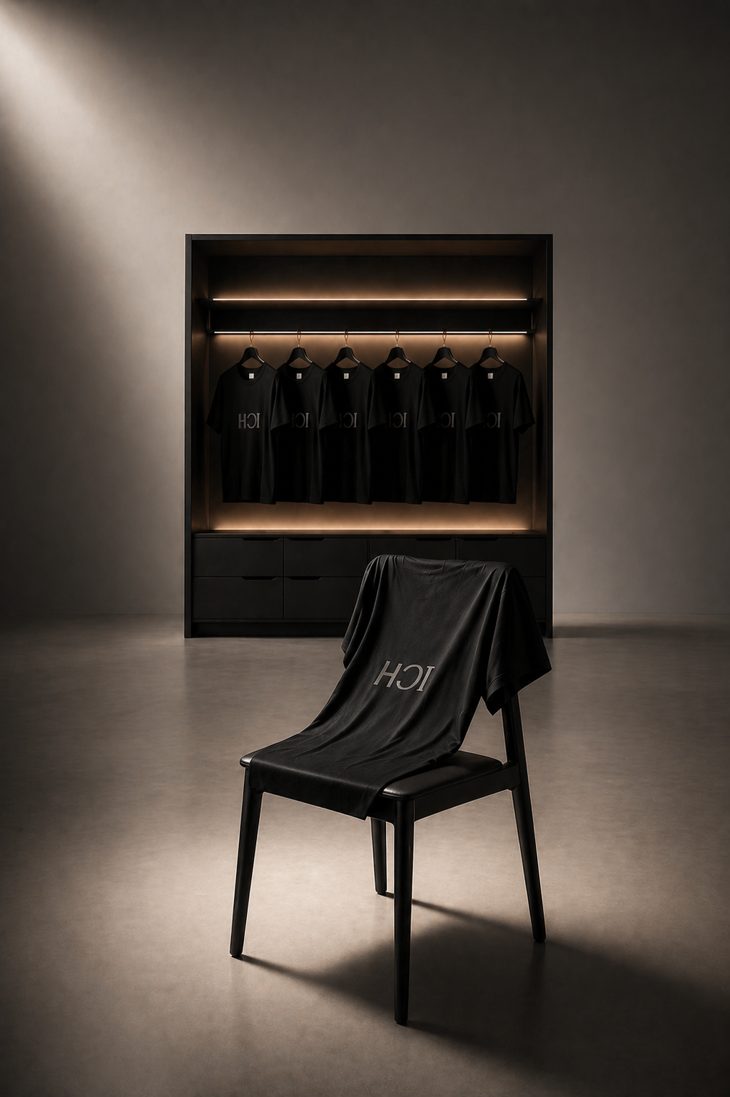 Modell 3 6 4 - 7 Tage. 7 Shirts. Schwarz.